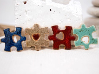 1 ceramiczny magnes puzzle dopasuj swój kolor